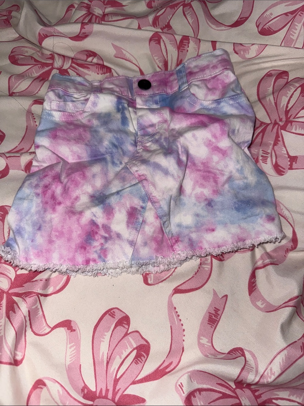 Kids Tie-Dye Skirt - Pink & Blue